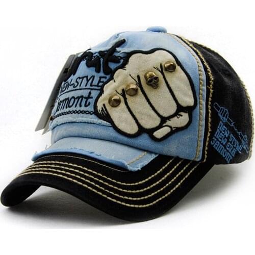 Fashion Outdoor Cap Adjustable Cotton Hat Snapback Rivets Vintage Hip Hop Cap Punk Style Men Women Baseball Cap 6 Colors