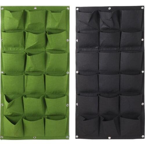 Wall Hanging Planting Bag 18 Pockets Growing Pot Vertical Home Garden Vegetable Flower Cultivation Bag Growing bag