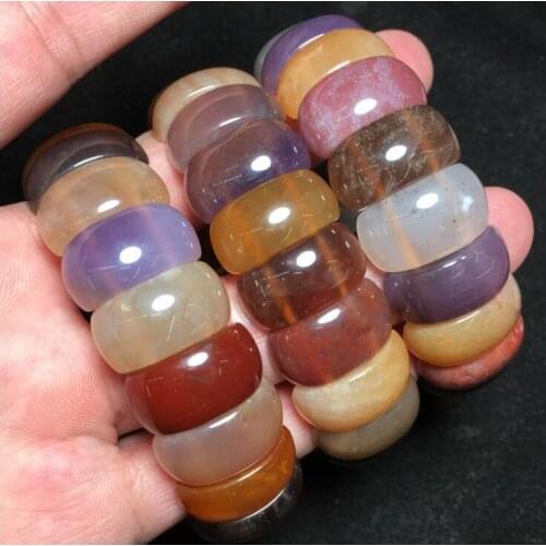 Natural Indonesia coral jade hand row tooth brand bracelet Daisy stone colorful hand chain bracelet