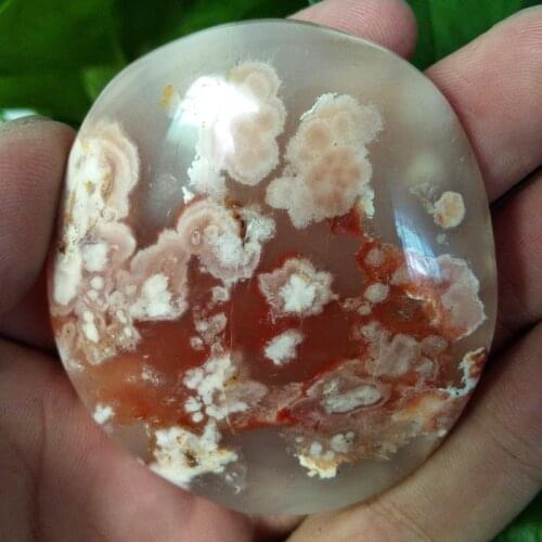 Natural stone The cherry blossom agateSardonyx agate palm stones playthings small stones and crystals healing crystals