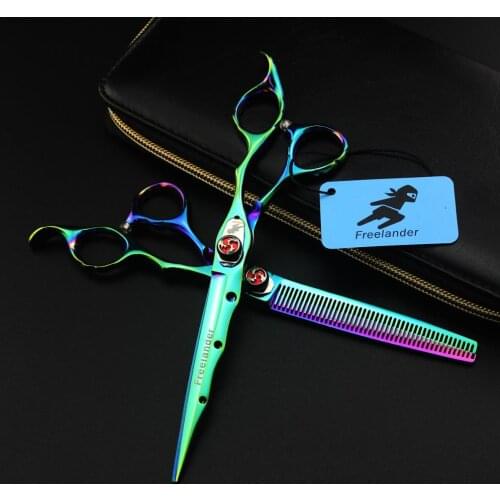 7 inch Beauty Salon Cutting Shears Tools Barber Shop Hairdressing Scissors Styling Tools Professional Hairdressing Scissors Set