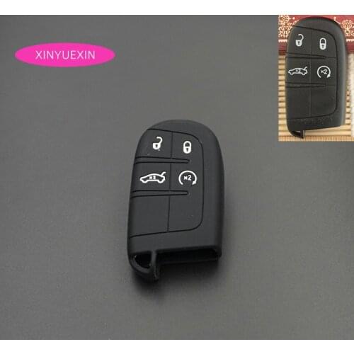 Xinyuexin Silicone Cover Key Case For JEEP Grand CHEROKEE PROXIMITY Remote Car Key Case For Car 4 Buttons Car Styling