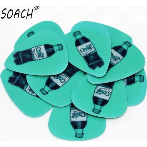 SOACH 10pcs 0.46mm guitar paddle PVC double-sided printing pattern guitar picks pick string guitar instrument accessories