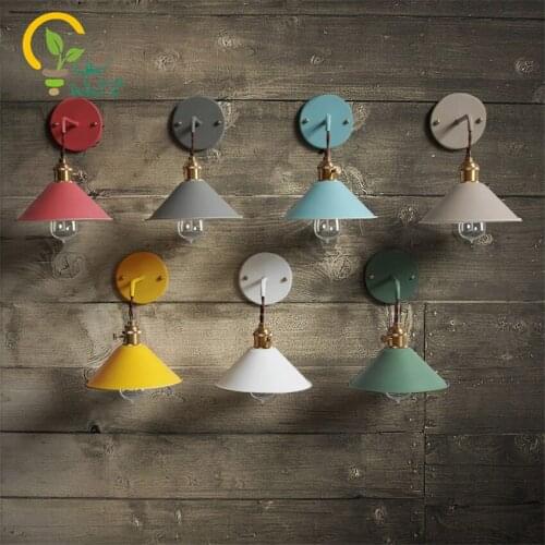7 Colours Modern Led Wall Lamp Creative restaurant bar Wall Lights Living room Wall Sconces Shop Cloth Store for Home Lighting