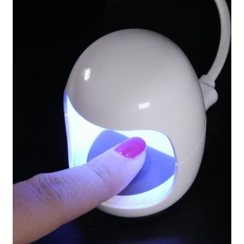 Nail Dryer Egg Shape 3W UV LED Lamp Nail Single Finger Lamp Nail Gel Polish Dryer Machine Smart Sensor 45s / 60s USB Connector