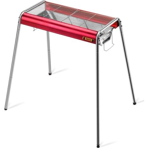 Outdoor Grill Stainless Steel Can Lift Simple Style Household Charcoal Grill Full Set Leisure Camping Holiday Barbecue Tools