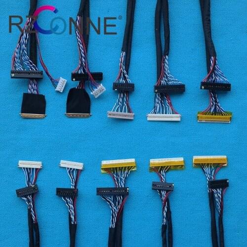 Universal LVDS Cable 40pin 30pin 20pin for LED LCD Display Panel Controller Support 14 inch-55 inch Screen 10pcs/set