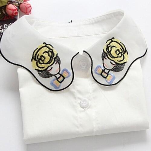 Detachable Lapel Shirt Wholesale All-match White black Detachable Color Shirt Fake Collar Vintage Detachable Lapel Shirt