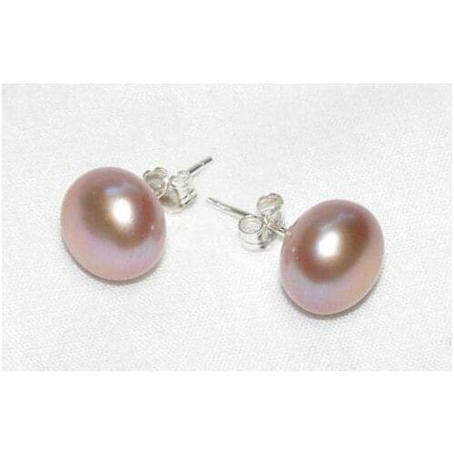 New Arrival Favorite Pearl Earrings Lavender Color Genuine Freshwater Pearl Jewelry S925 Sterling Silver Stud Lady Gift