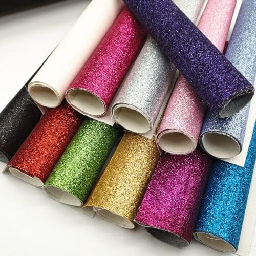 19x30cm solid thin glitter leather fabric for DIY accessories XK82-A1