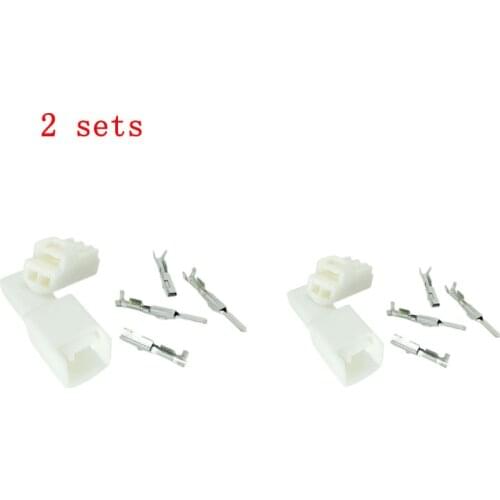 2 Sets 2.1mm Connector 2P pin Electrical Cigarette Lighter Power Plug Terminal Car Connector Kit Socket Pin For Toyota New Vios