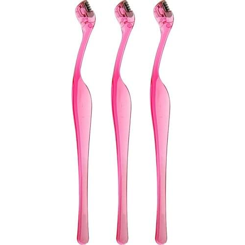 3pcs Facial Tool Eyebrow Lip Trimmer Blade Shaver Hair Remover Pink