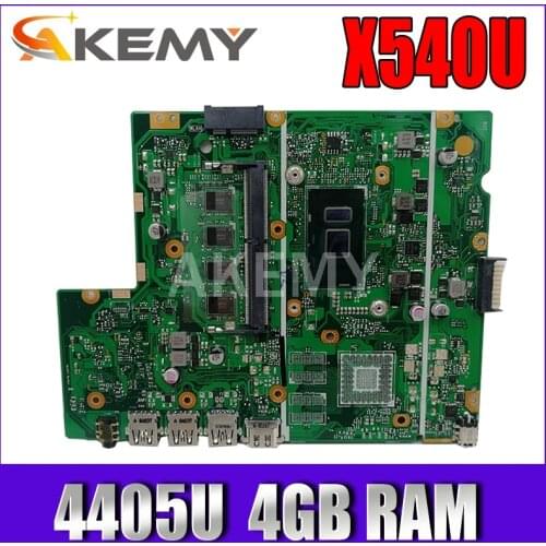 Akemy X540UV REV 2.0 Laptop Motherboard For Asus X540UB X540UBR X540UA X540UAR MainBoard Tested W/ 4405U 2.1GHz CPU 4GB RAM