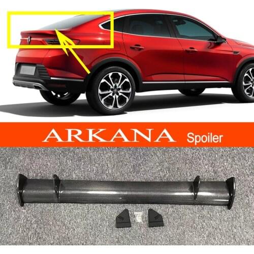 Arkana Real Carbon Fiber GT-style Car-styling Sporty Rear Trunk Wing Spoiler for Renault Arkana Sedan