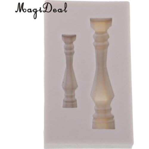 White Grecian Pillars Cake Stand Fondant Support Mold Roman Column Silicone Mold Valentines Day Wedding Cake Decoration Tools