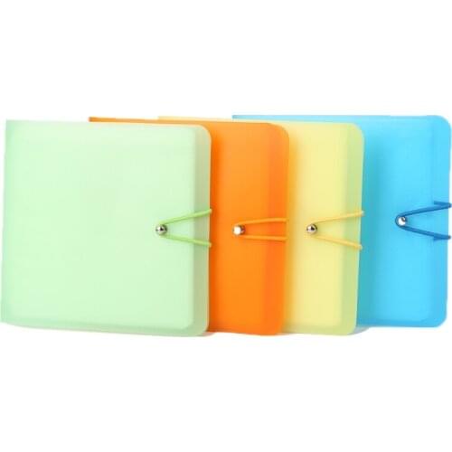 12 Sleeves DVD Disc Carry Wallet Candy Color Case Holder Storage Cover Bag