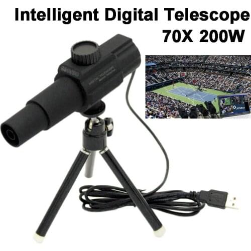 70X HD 2.0MP Smart Digital USB Telescope Monocular Adjustable Scalable Camera ZOOM Tape Monitor for Photographing Video Taping