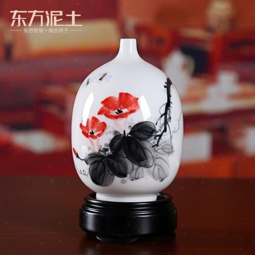 Porcelain hand-painted ceramic porcelain vase furnishing articles crafts rich ancient frame sitting room adornment