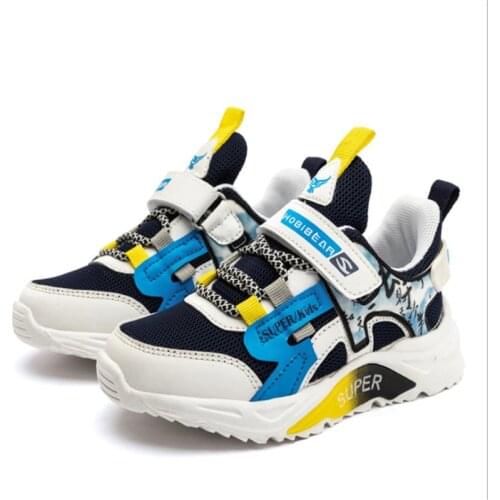 2021 New Autumn Children Shoes Mesh Color Matching Kids Tennis Breathable Sport Shoes Fashion Footwear Girls Boys Sneakers