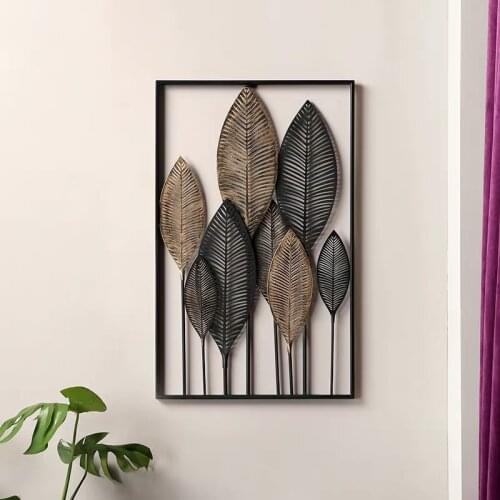 Wrought Iron Leaves Home Decoration Wall Hanging Wall Decoration Metal Simple Living Room Creative Wall Decoration Pendant