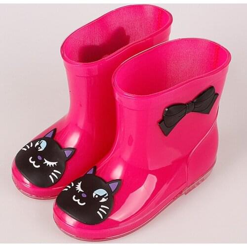 Non-Slip Waterproof Children Babys Rain Boots Adorable Cartoon Rain Rubber Boots Spring Autumn Winter For Kids Boys Girls Shoes