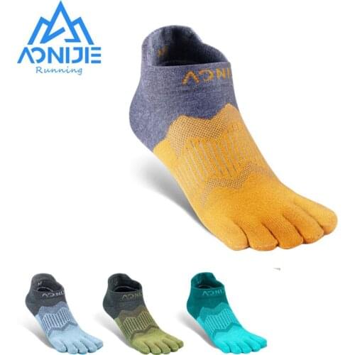 2PCS AONIJIE Ankle Socks E4810 Ultra Run Five Toe Socks Sport Socks Low Cut Socks Toesocks For Running Marathon Race Trail