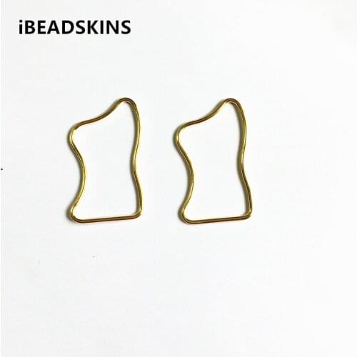 New arrival! 40x23mm100pcs/lot gold color Zinc alloy geometry-shape charm beads for Earrings DIY( as shown)