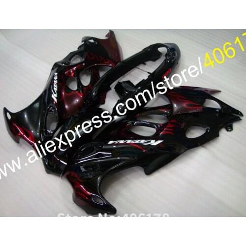 Customized Fairings GSXF750 Fairing Set For Suzuki Katana GSXF750 2005 2006 Red Flame Motorcycle Fairings