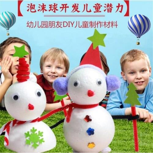 Wholesale 10mm natural white round foam balls nylon stocking flower accessories DIY Styrofoam ball (200pcs/lot)