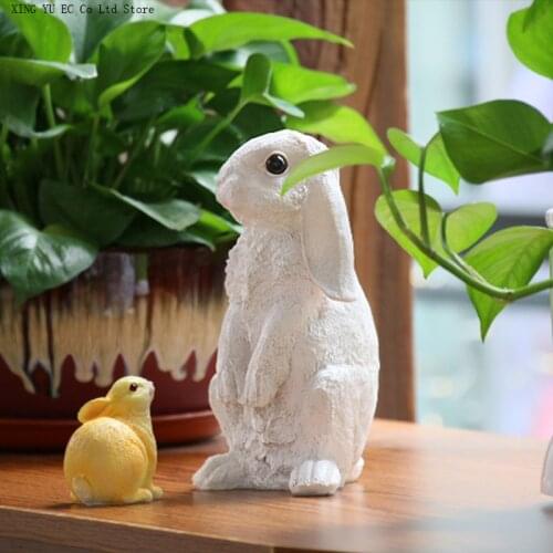 Resin Rabbit Decoration Creative Simulation Animal Sculpture Garden Garden Decoration Accessories Outdoor Sculpture Decoration