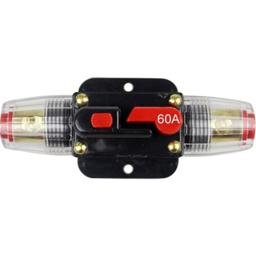 50pcs/lot Car truck audio amplifier circuit breaker self-resetting fuse holder solar short circuit overload protector