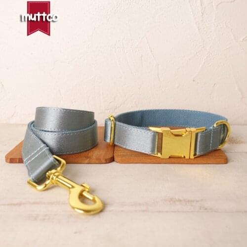 MUTTCO unique dog collar THE BLUE ICE convenient to walk the dog leash accessory for small medium large dog 5 size UDC114B