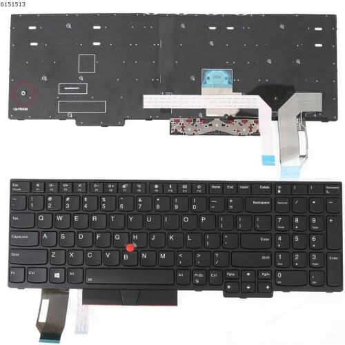 US New Replacement Keyboard for Lenovo Thinkpad L580 E580 E585 E590 Laptop with Backlit & Pointer