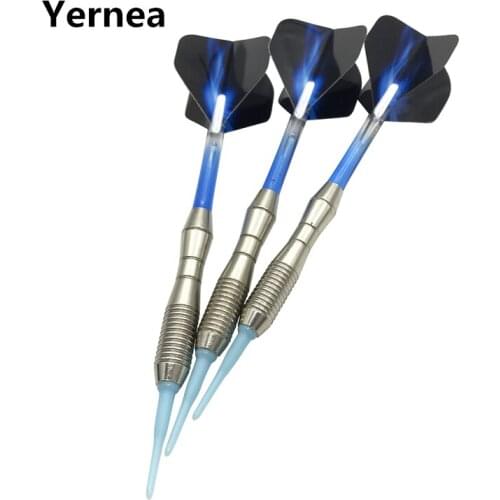 Yernea High-quality Soft Tip Darts 3Pcs/set 17g Standard Indoor Sports Darts Safe Games Cystal Nylon Dart Shafts