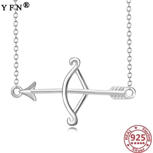 YFN 925 Sterling Silver Arrow Necklaces Pendants Fashion Jewelry For Women 925 Silver Chains Valentines Day Gifts Moms Gifts