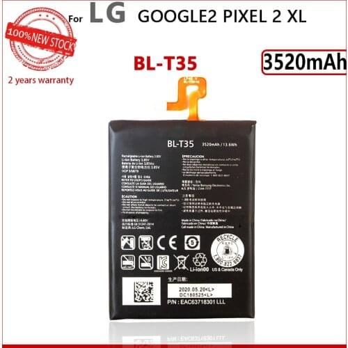 100% Original 3520mAh BL-T35 Phone Battery For LG Google2 Pixel 2 XL BL-T35 BLT35 Phone Battery With Tracking number