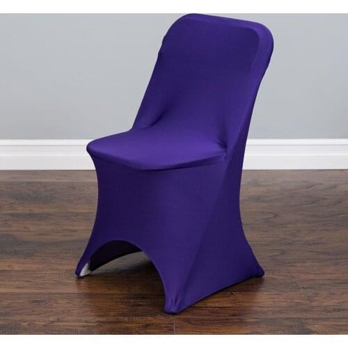 100Pcs Purple Arch Stretch Indoor Chair Cover For Wedding/Party Universal Banquet Hotel Decoration Free Shipping