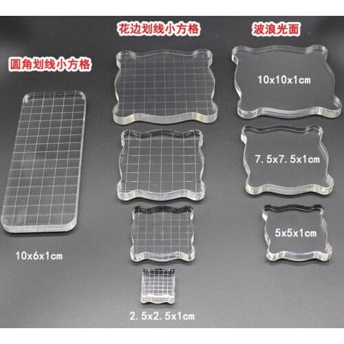 1PC Clear Stamps Acrylic block for Transparent Stamp Acrylic Pad DIY scrapbooking Decoration Tools