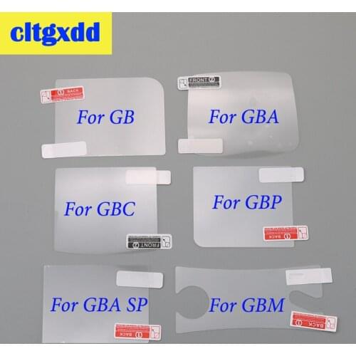Cltgxdd 2 pcs LCD Screen Protector Protective Film For Gameboy For GBA GBA SP GBC GB GBP For G B M Console Screen Protector