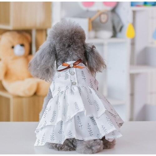 2018 Pet Dog Clothes for Small Dogs Dresses for Chihuahua Princess Style Dress for Yorkshire Girls Pet Costume Puppy Clothing XL