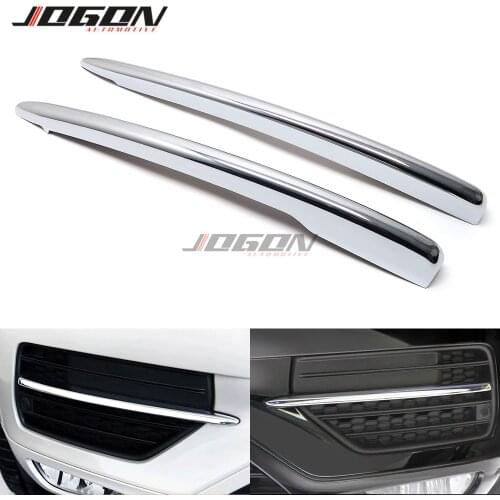 ABS Chrome For Volvo XC90 2016-2019 Car Grill Front Fog Light Lamp Eyelid Eyebrow Molding Cover Trim