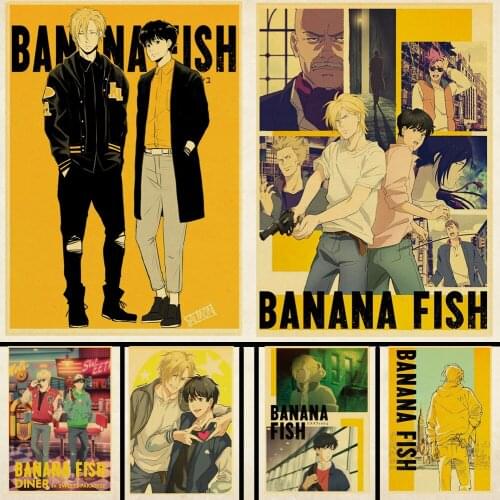 DIY 5d Diamond Painting Anime Cartoon BANANA FISH Retro Diamond Mosaic Embroidery Full Drill Home Decor Boys Gift