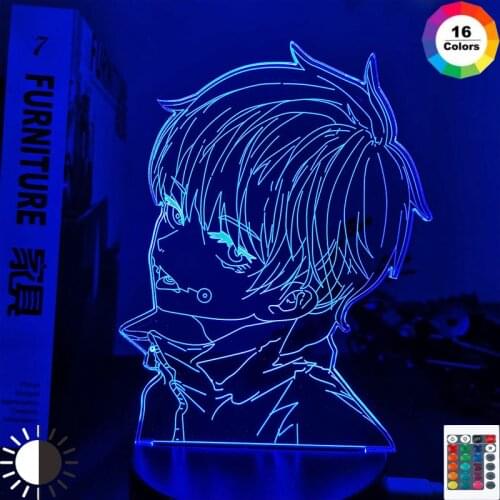Anime Jujutsu Kaisen Figure Inumaki Toge 3D LED Lava Lamps RGB Night Lights Bedroom Table Decor Birthday Manga Gifts For Friends