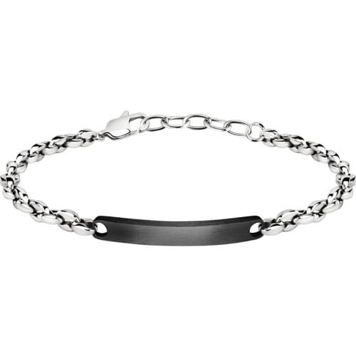 Runda 2020 New Fashion Ocean Wind Coffee Bean MenS Shiny Stainless Steel Bracelet