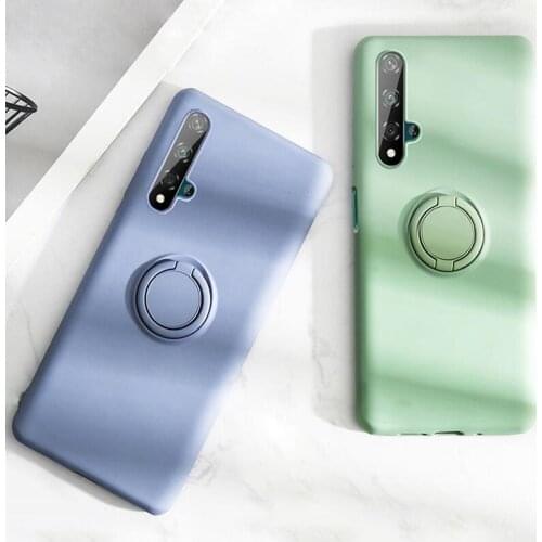 Liquid silicone Case For Huawei Honor 20 Pro 30s 20s V30 shockproof Ring Cover Case For Huawei Nova 8 Pro 6se 7se 8se 7 6 5G 4G