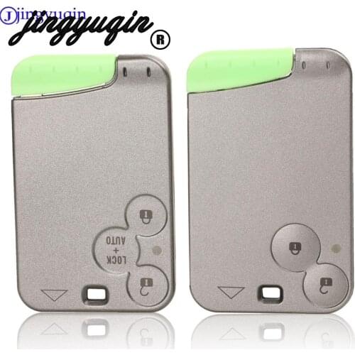 Jingyuqin Remote 2 Buttons protective Case key shell Cover For Renault Laguna Espace Smart Card With Blade