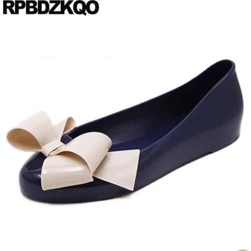 Cheap Shoes China Comfortable Slip On Ladies Casual Big Bow Embellished Beautiful Blue Women Footwear Flats European Drop