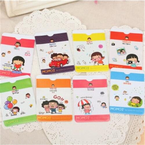 DLKorean Momo girl double card set of bus card package bank set Taobao Lovely art small gift students and office supplies