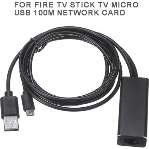 Fire TV Stick HD 480 Mbps Micro USB2.0 To RJ45 Ethernet Adapter 10/100 Mbps for New Fire TV/Google Home/Chromecast