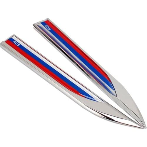 Flag of Russia Car Door Waist Line Automobile Fender Emblem Badge Accessories for LADA KIA Nissan Mazda Honda Renault BMW Audi